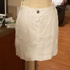 AUTOGRAPH New York White 100% Linen Skirt Size 4, Preowned